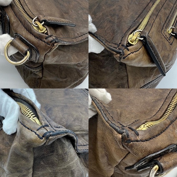 ❌SOLD❌Authentic Givenchy brown aged calf leather medium Pandora - Picture 10 of 11
